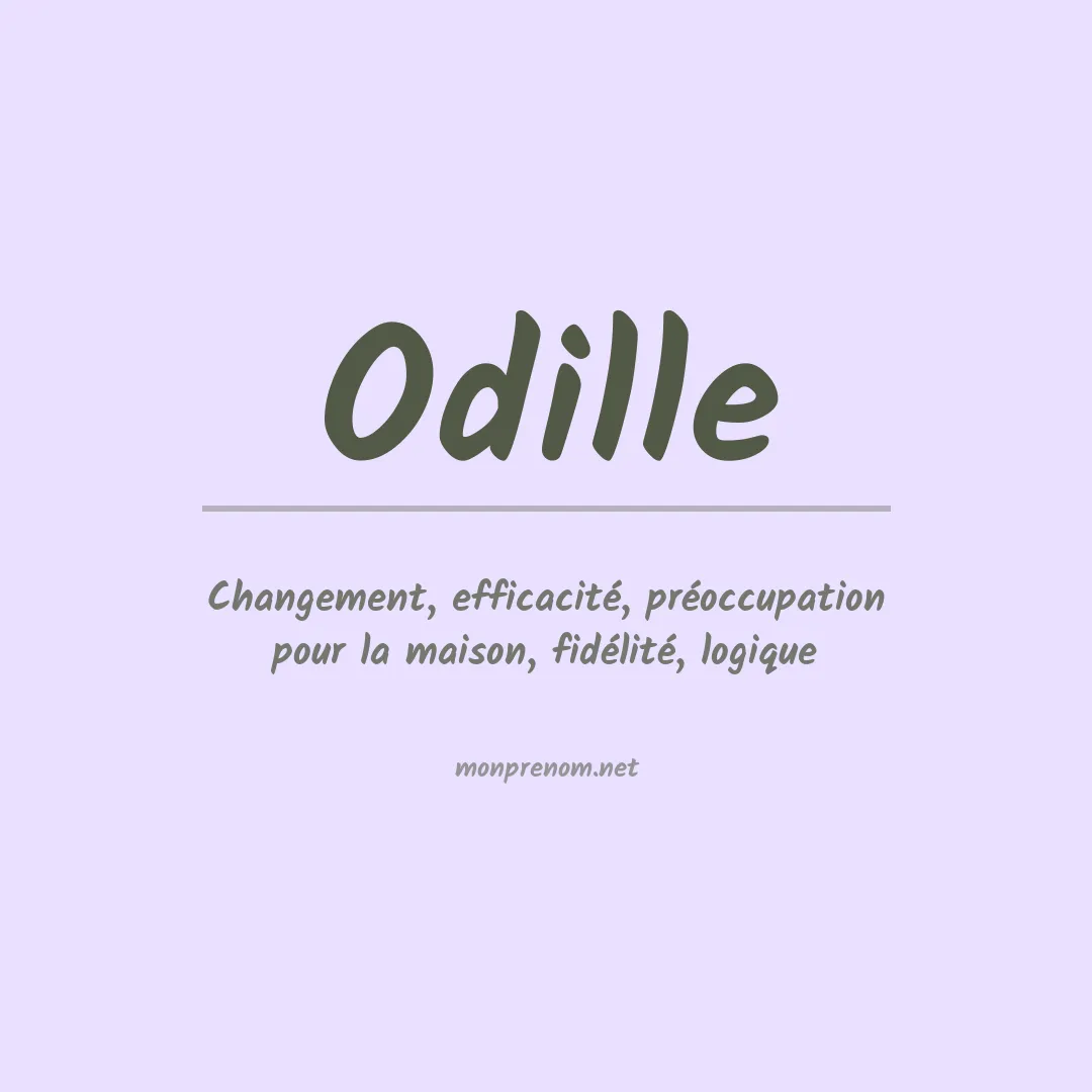 Signification du prénom Odille