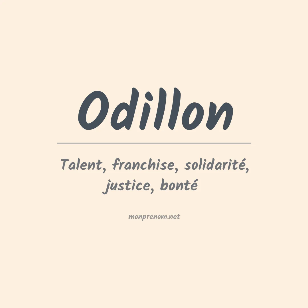 Signification du prénom Odillon