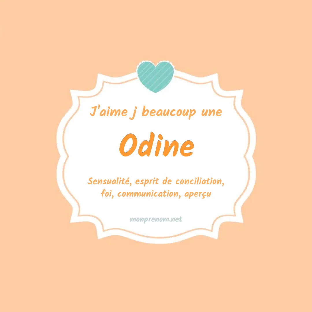 J'aime beaucoup Odine