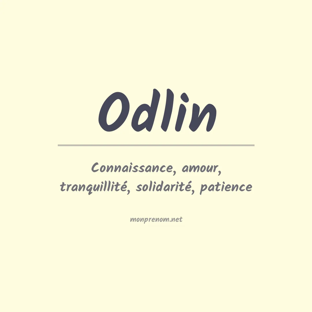 Signification du prénom Odlin