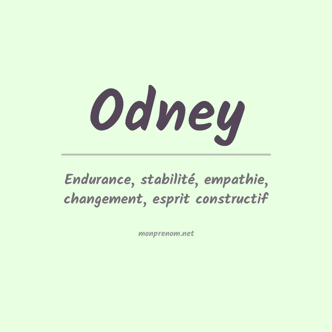 Signification du prénom Odney