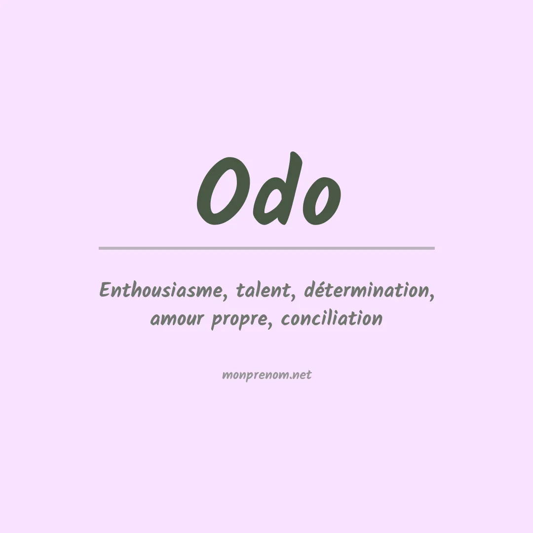 Prénom Odo