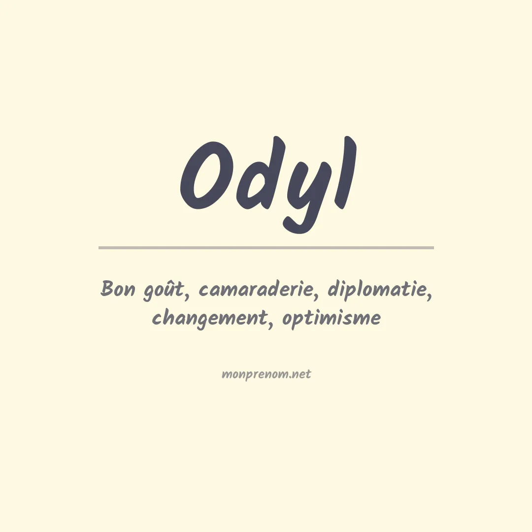 Signification du prénom Odyl