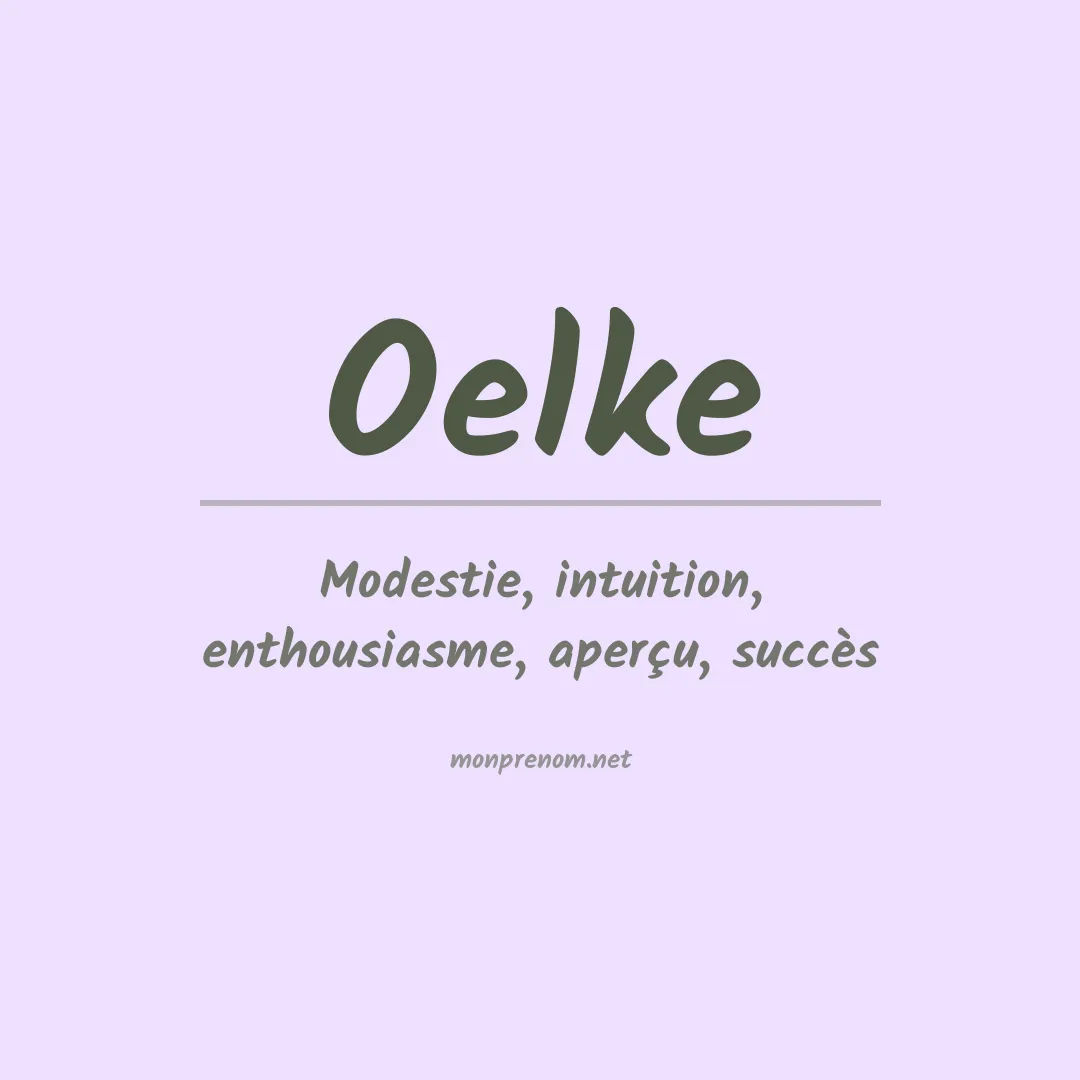 Prénom Oelke