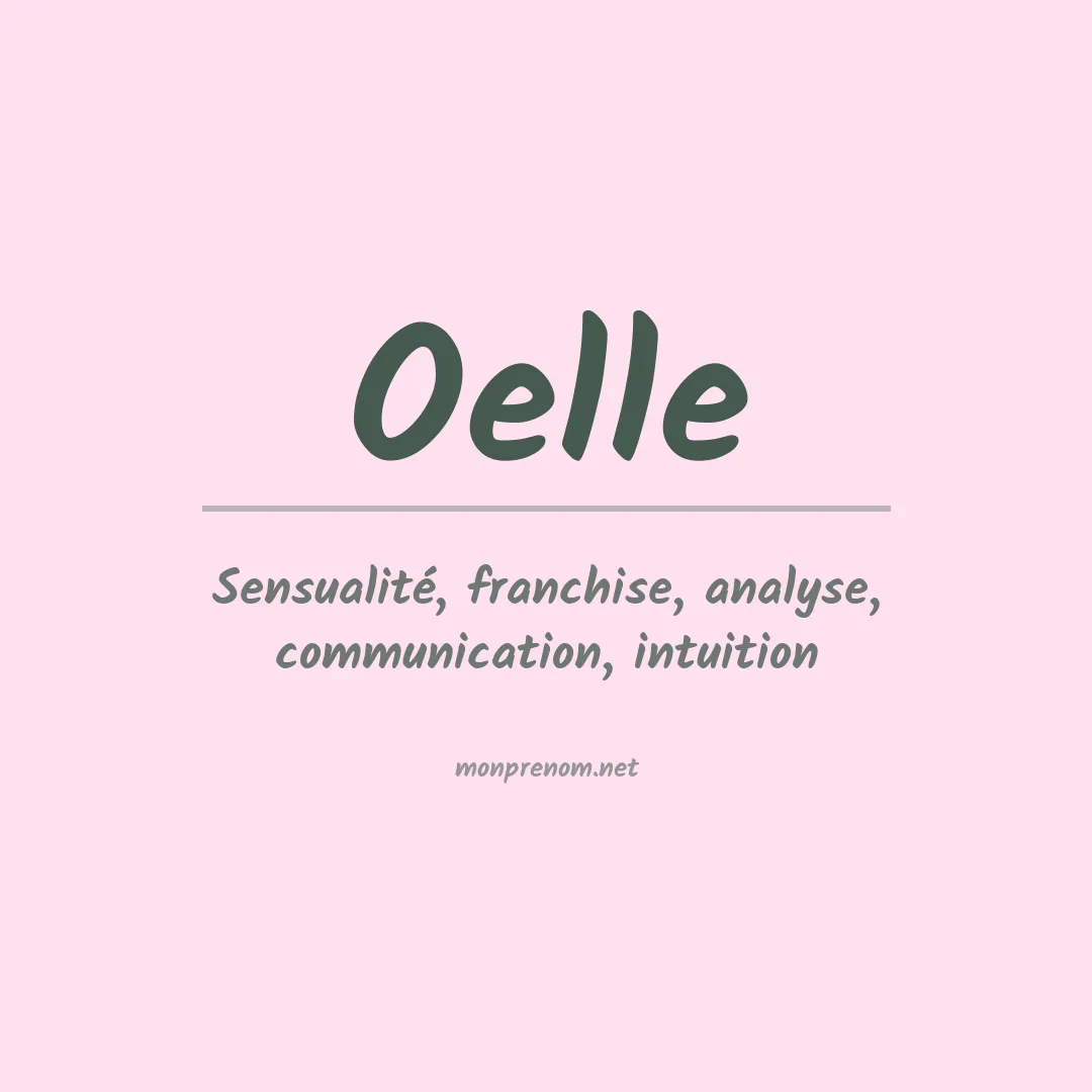 Signification du prénom Oelle
