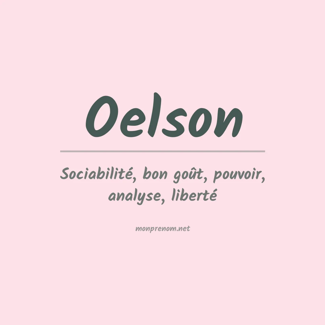 Prénom Oelson