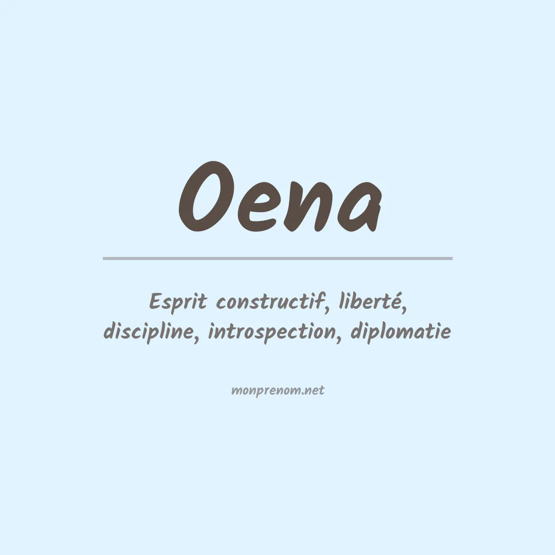 Signification du prénom Oena