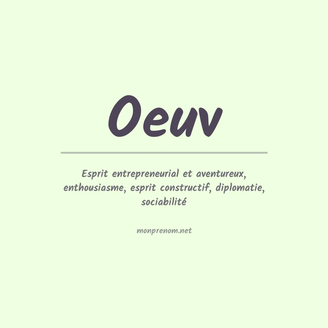 Prénom Oeuv
