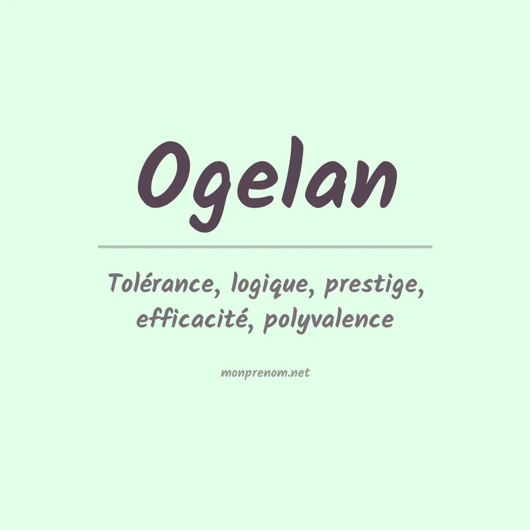 Signification du prénom Ogelan