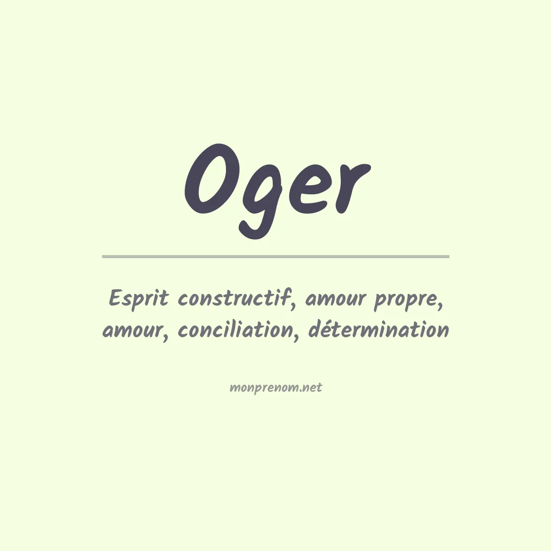 Prénom Oger