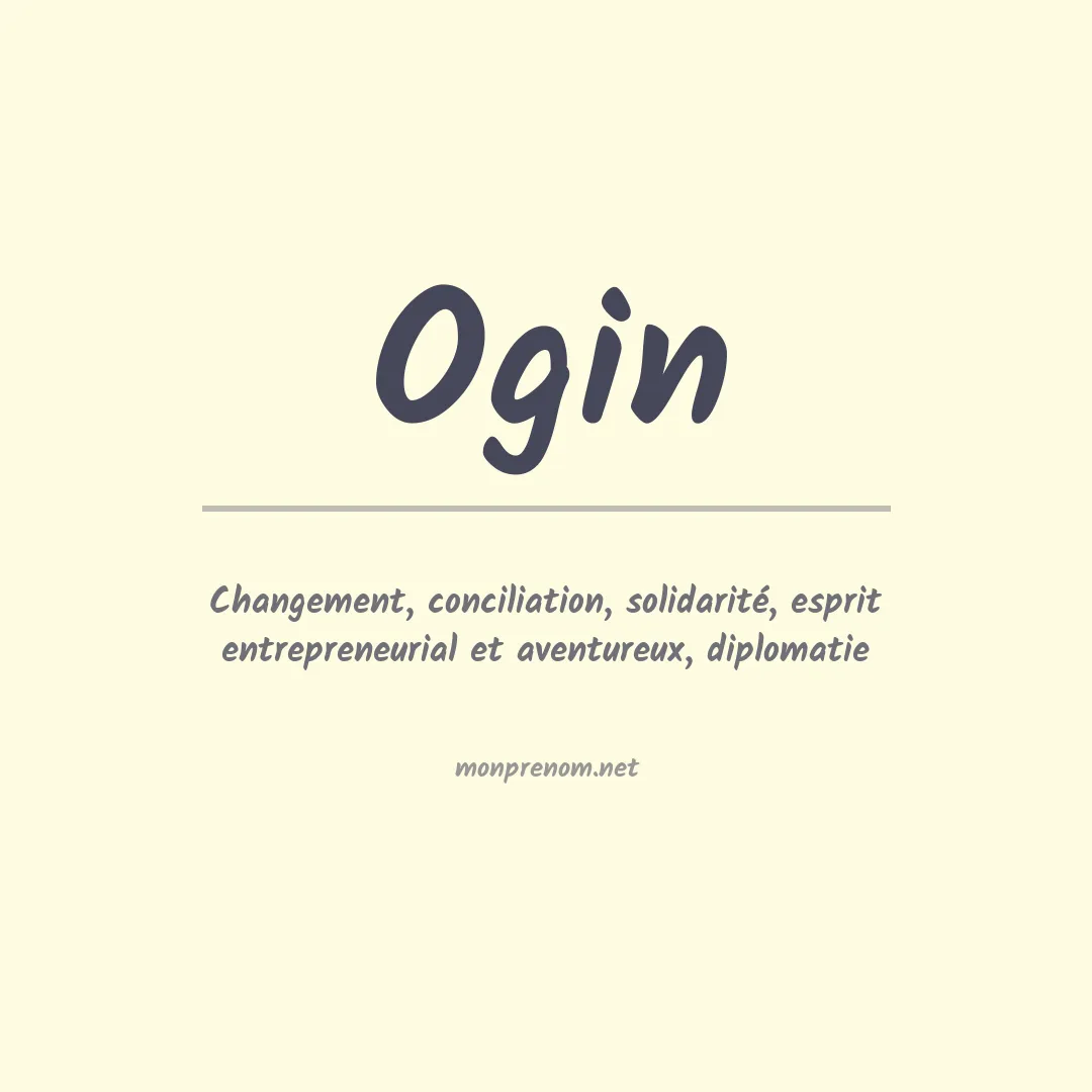 Signification du prénom Ogin
