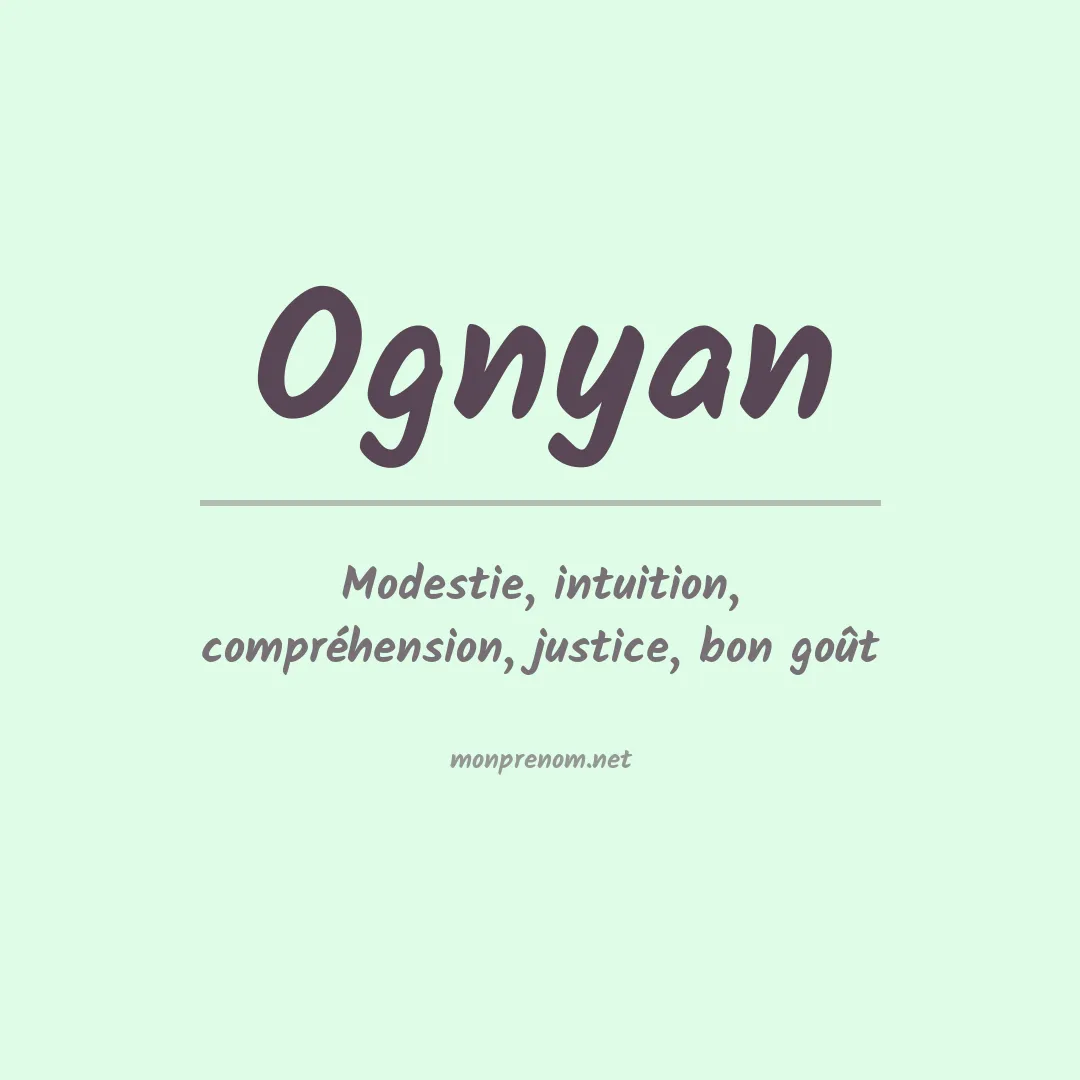 Prénom Ognyan