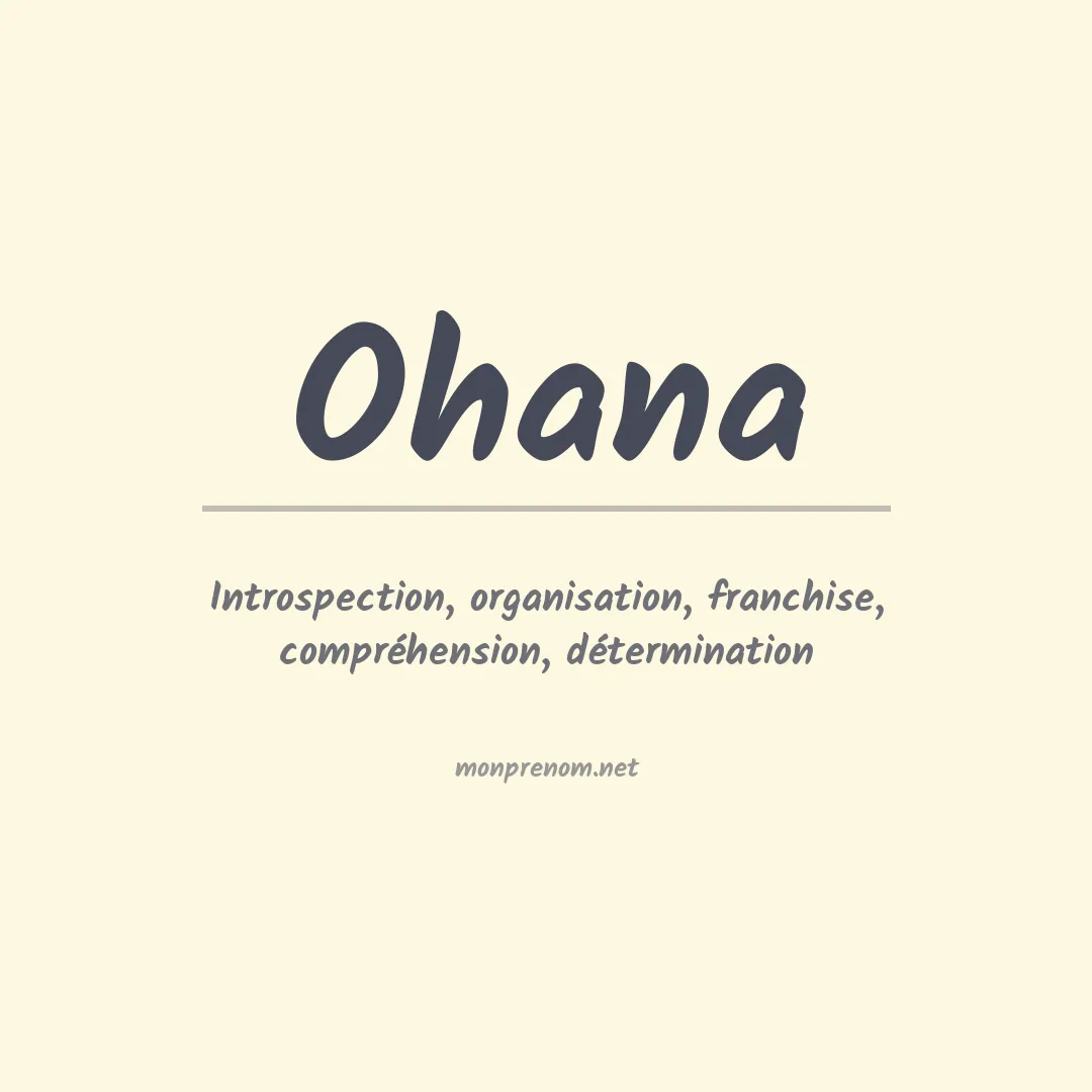 Prénom Ohana