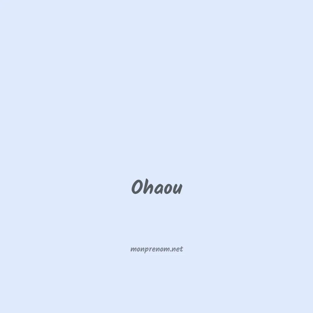 Ohaou en chinois