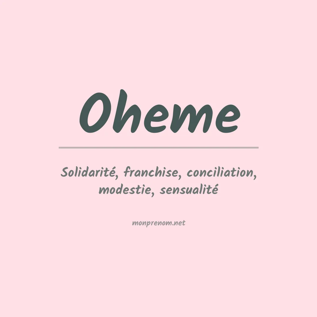 Prénom Oheme