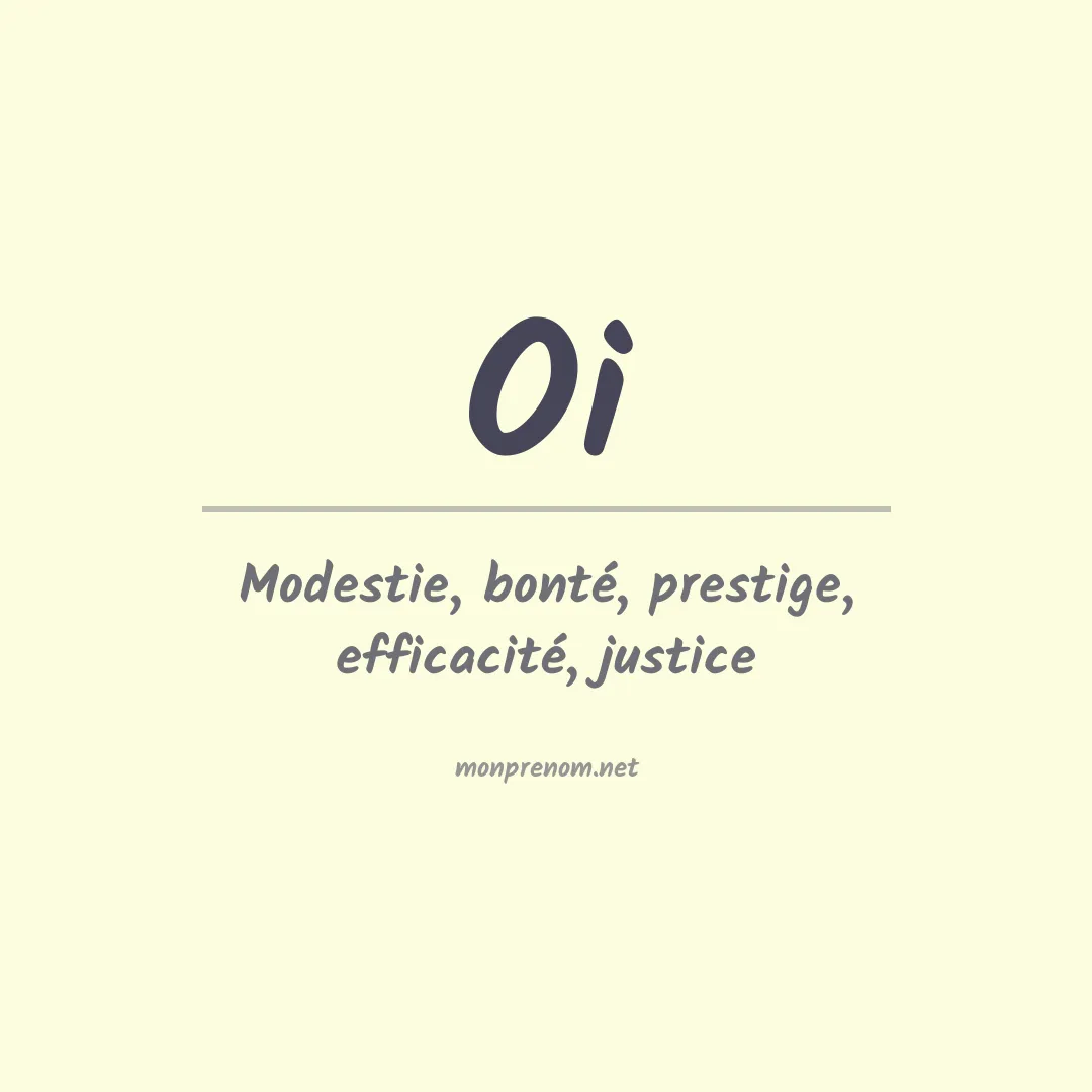 Prénom Oi