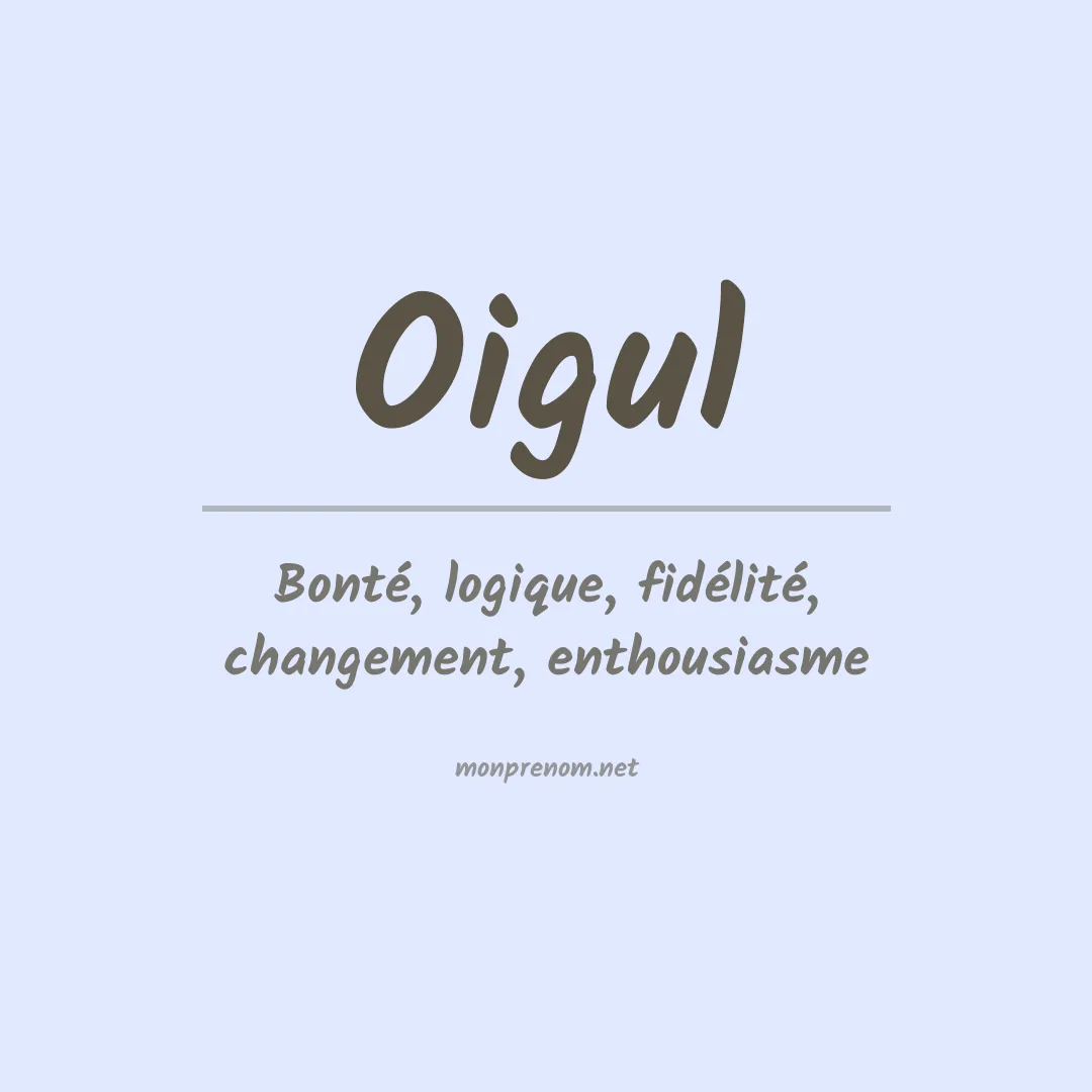 Signification du prénom Oigul