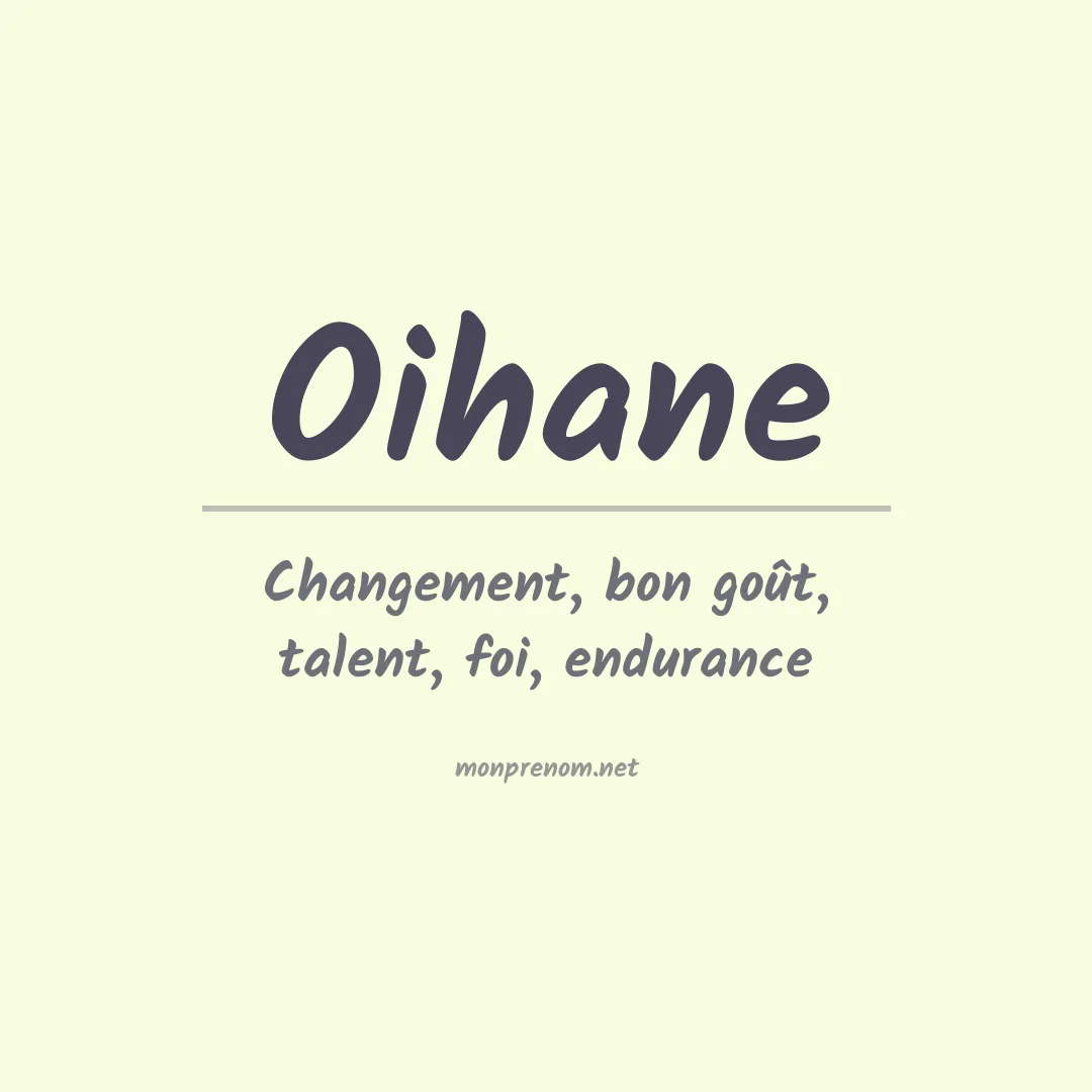 Prénom Oihane