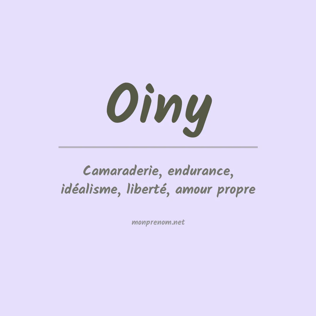 Signification du prénom Oiny