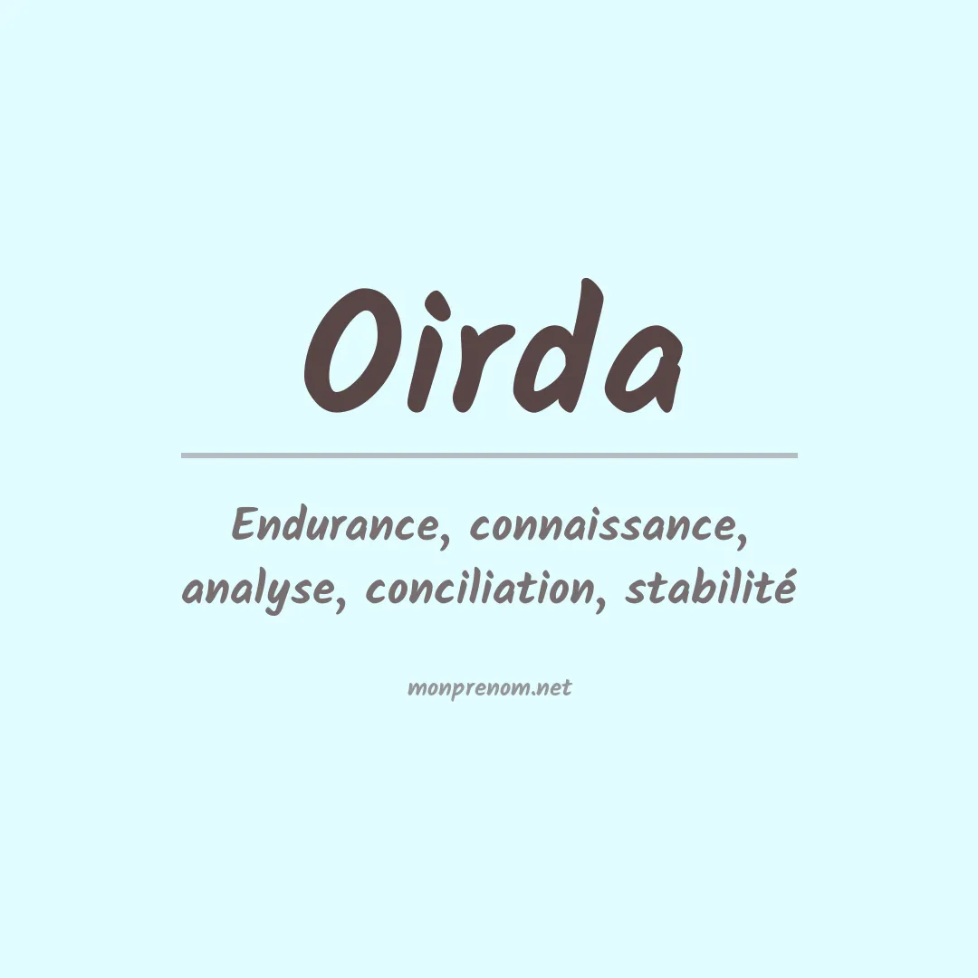 Signification du prénom Oirda