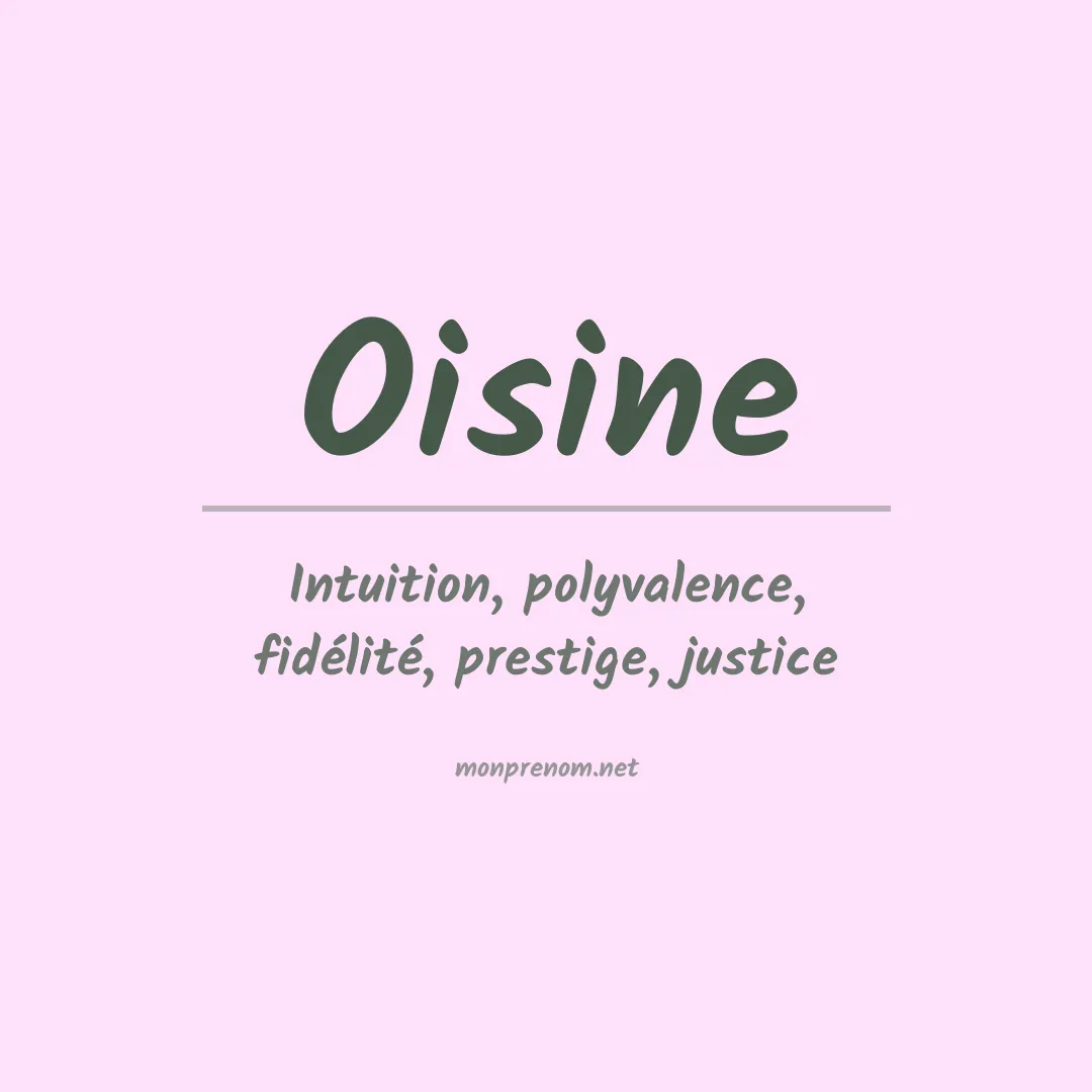 Signification du prénom Oisine