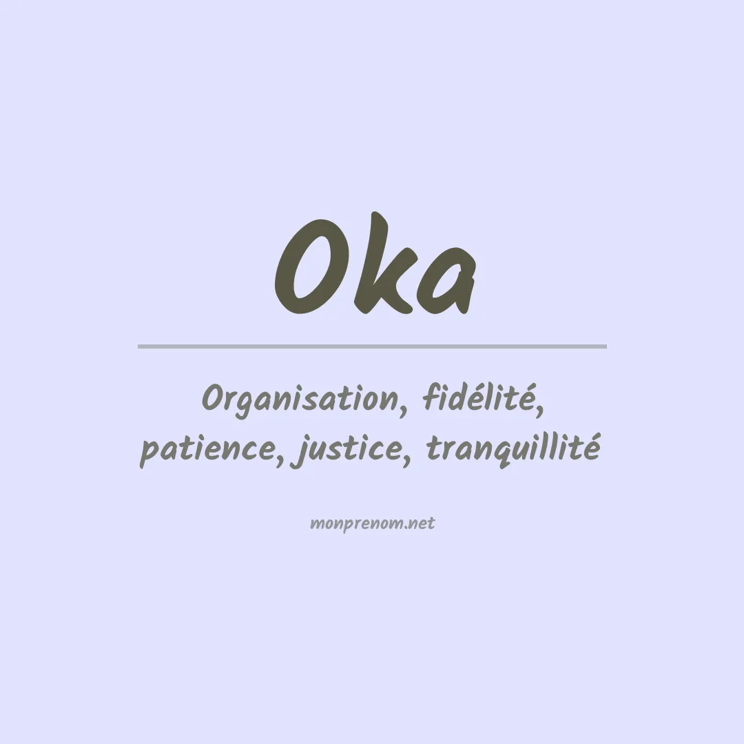 Prénom Oka