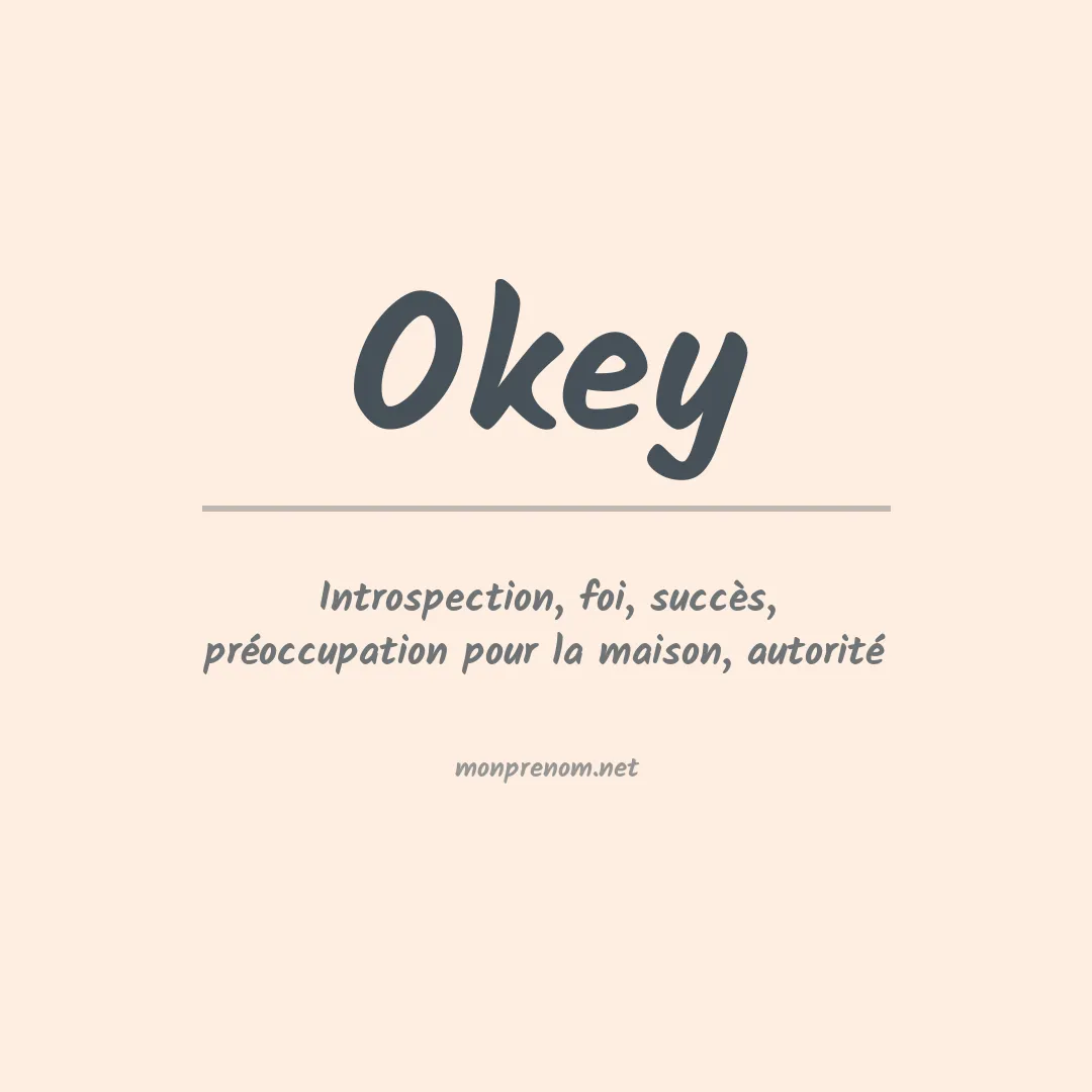 Prénom Okey