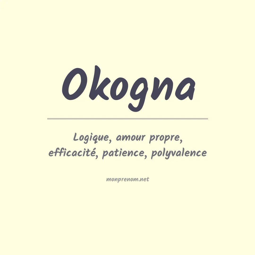 Signification du prénom Okogna