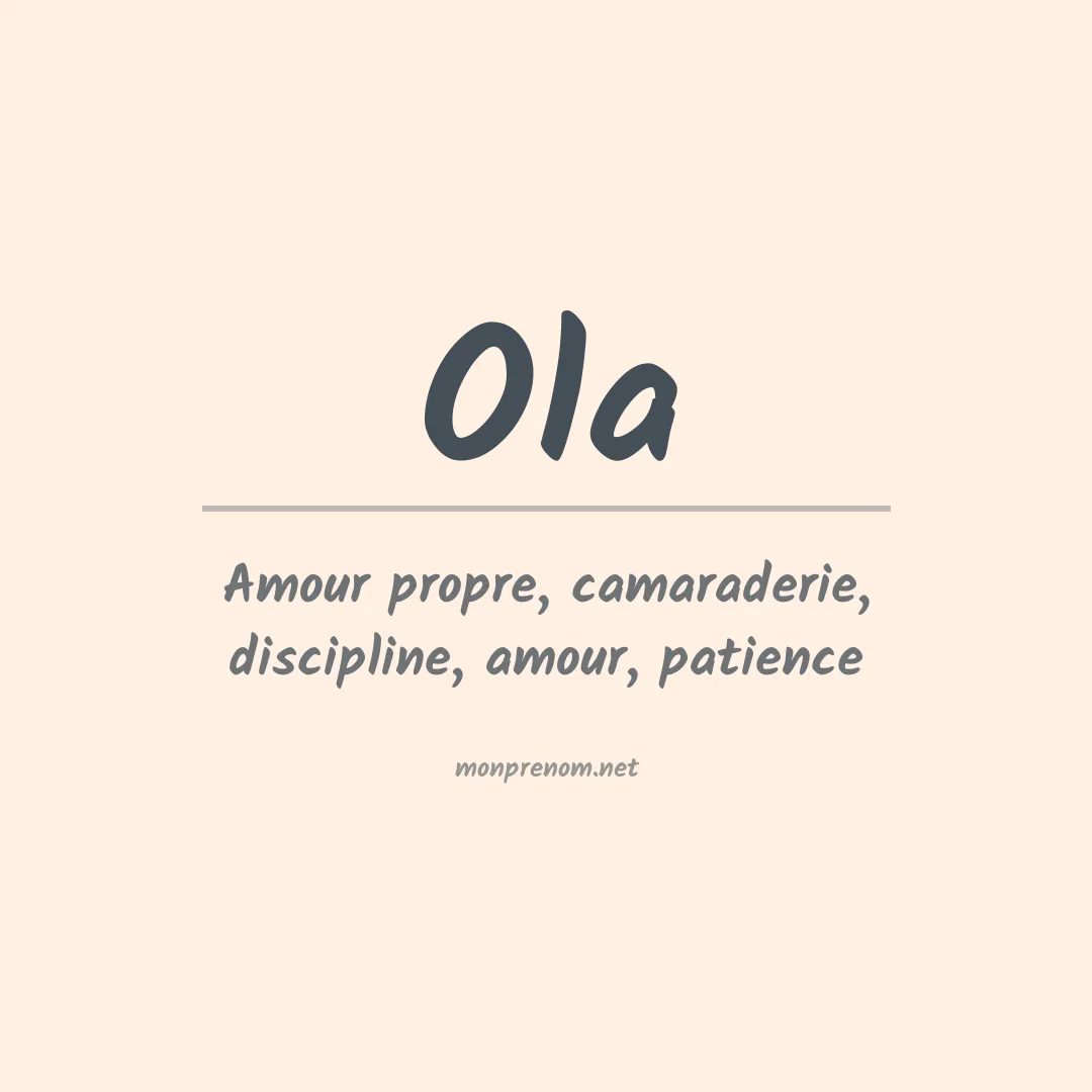 Prénom Ola