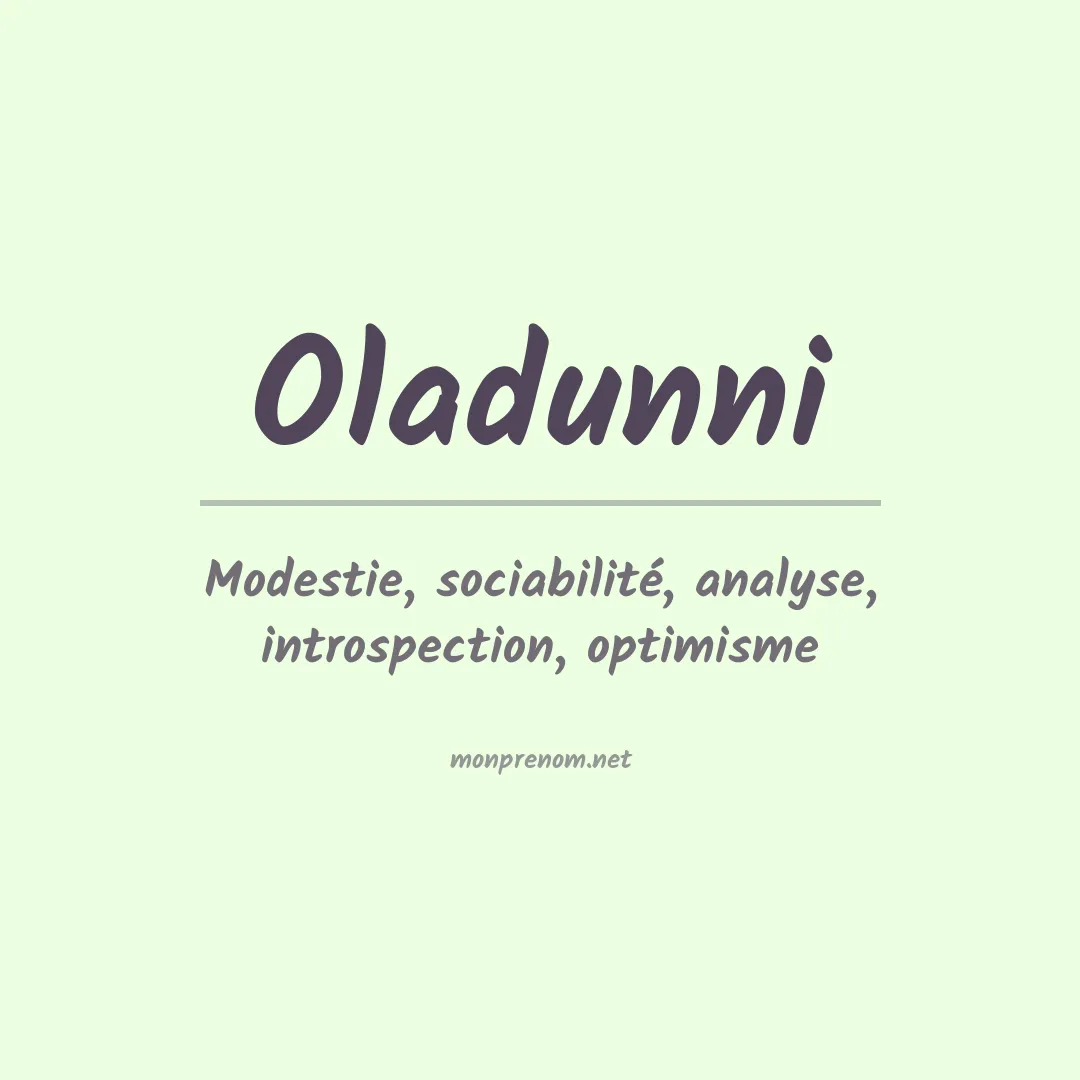 Prénom Oladunni