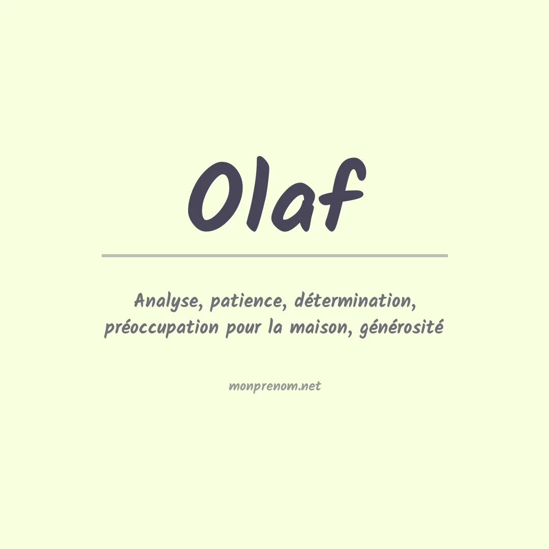 Prénom Olaf