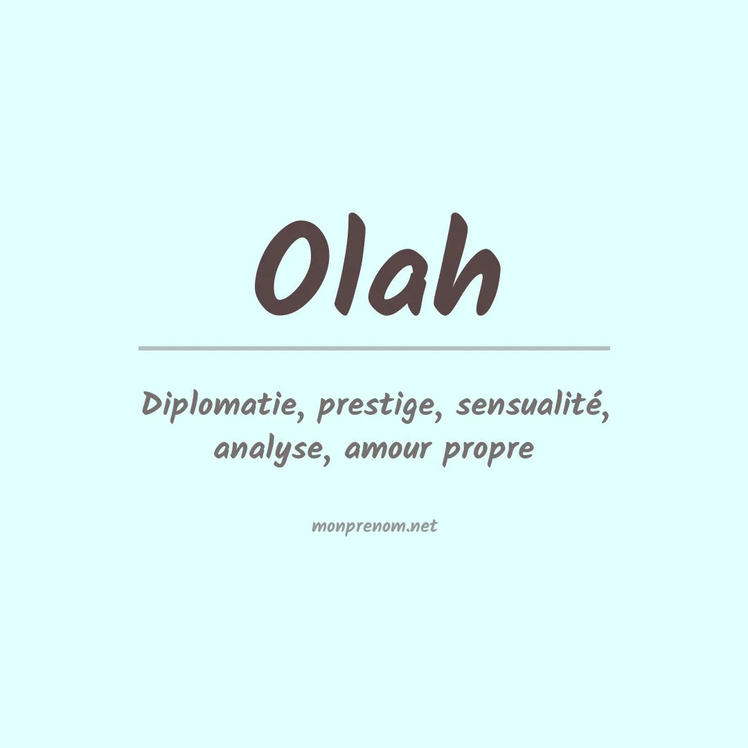 Prénom Olah