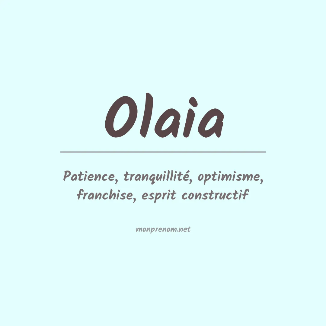 Prénom Olaia