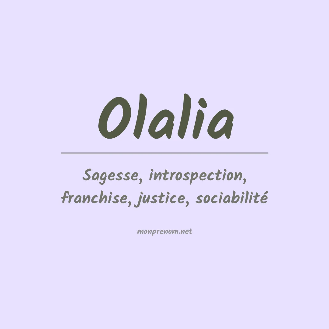 Prénom Olalia