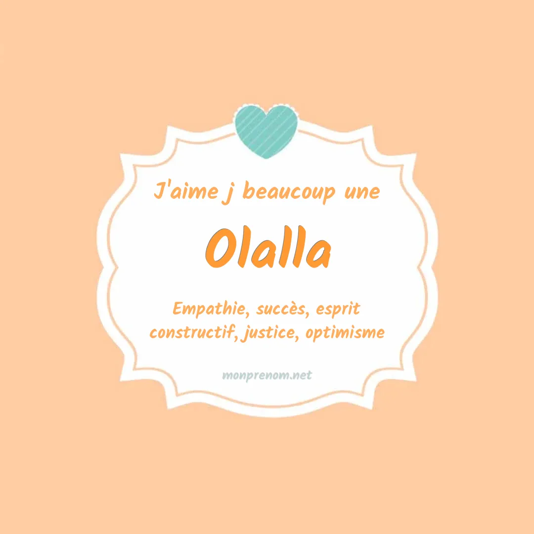 J'aime beaucoup Olalla
