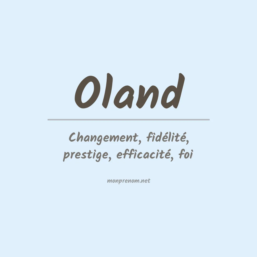 Prénom Oland