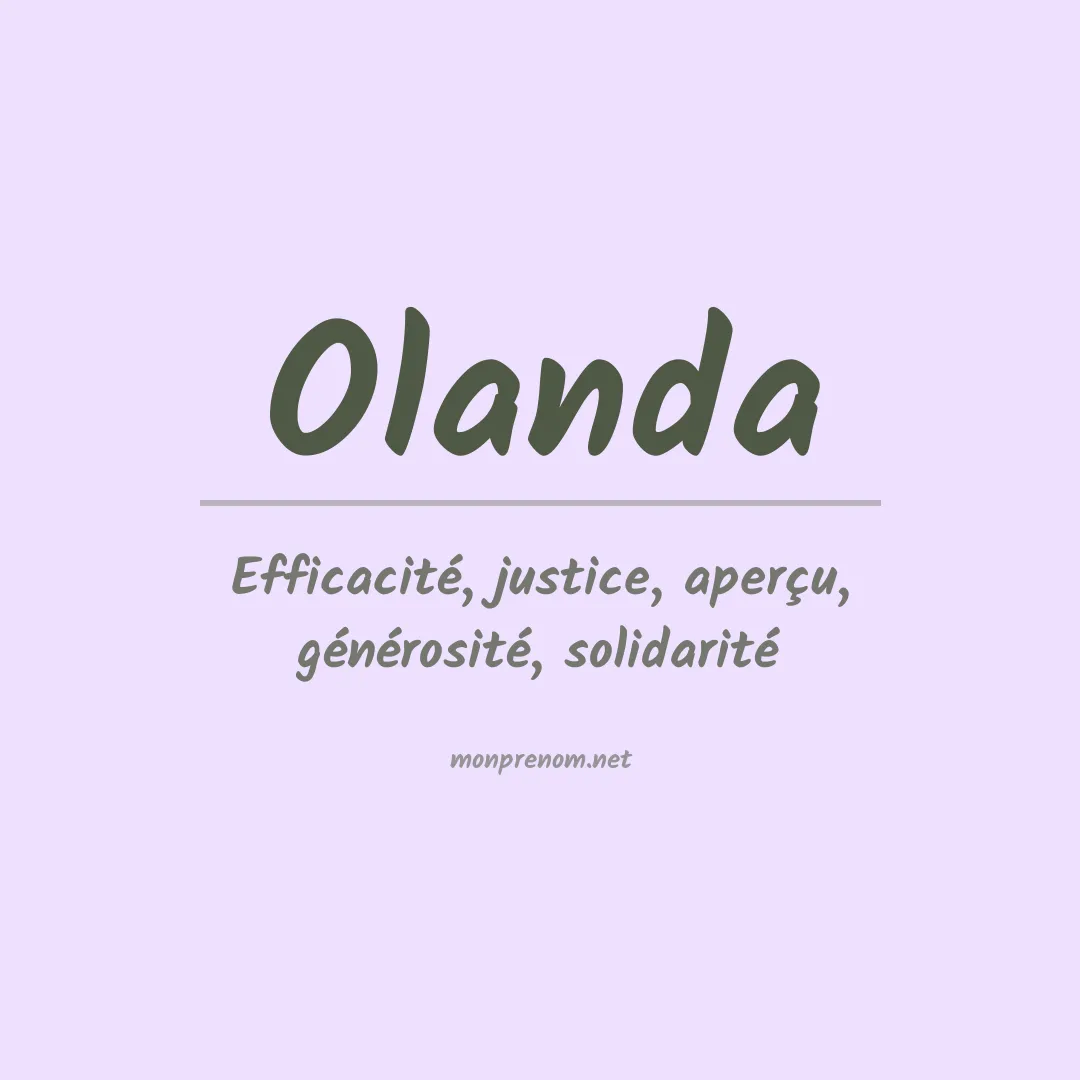 Prénom Olanda