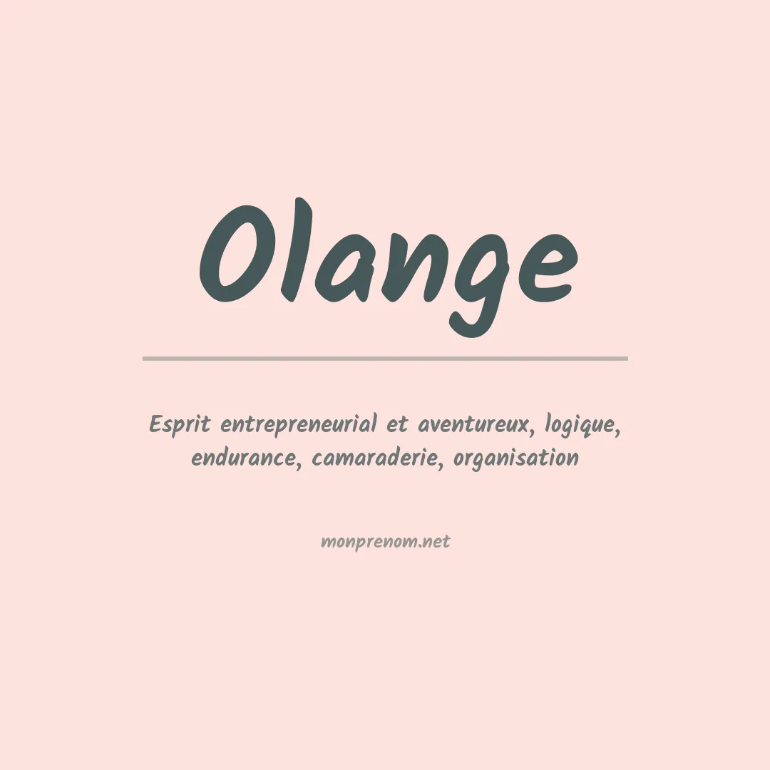 Prénom Olange
