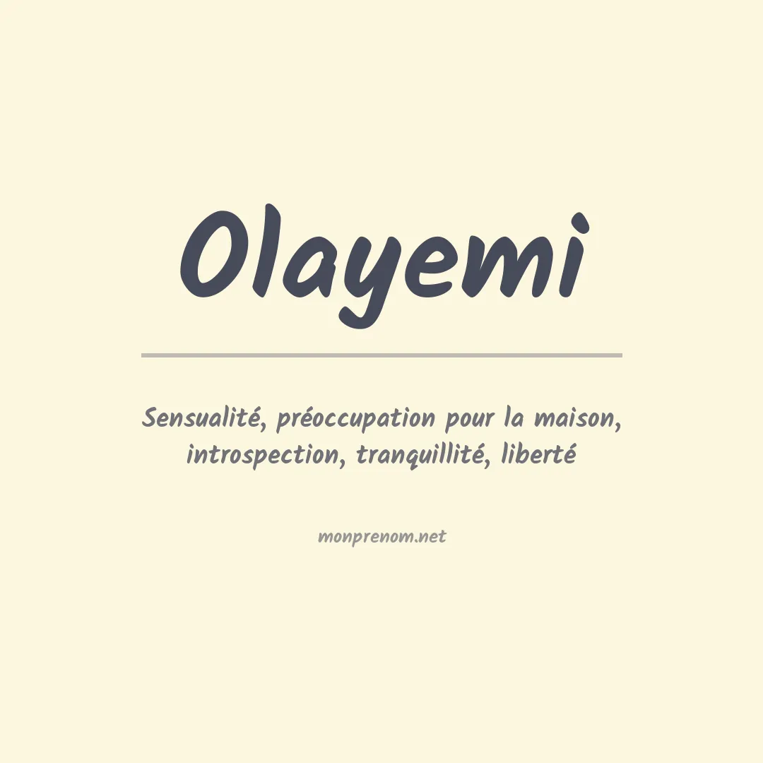 Signification du prénom Olayemi