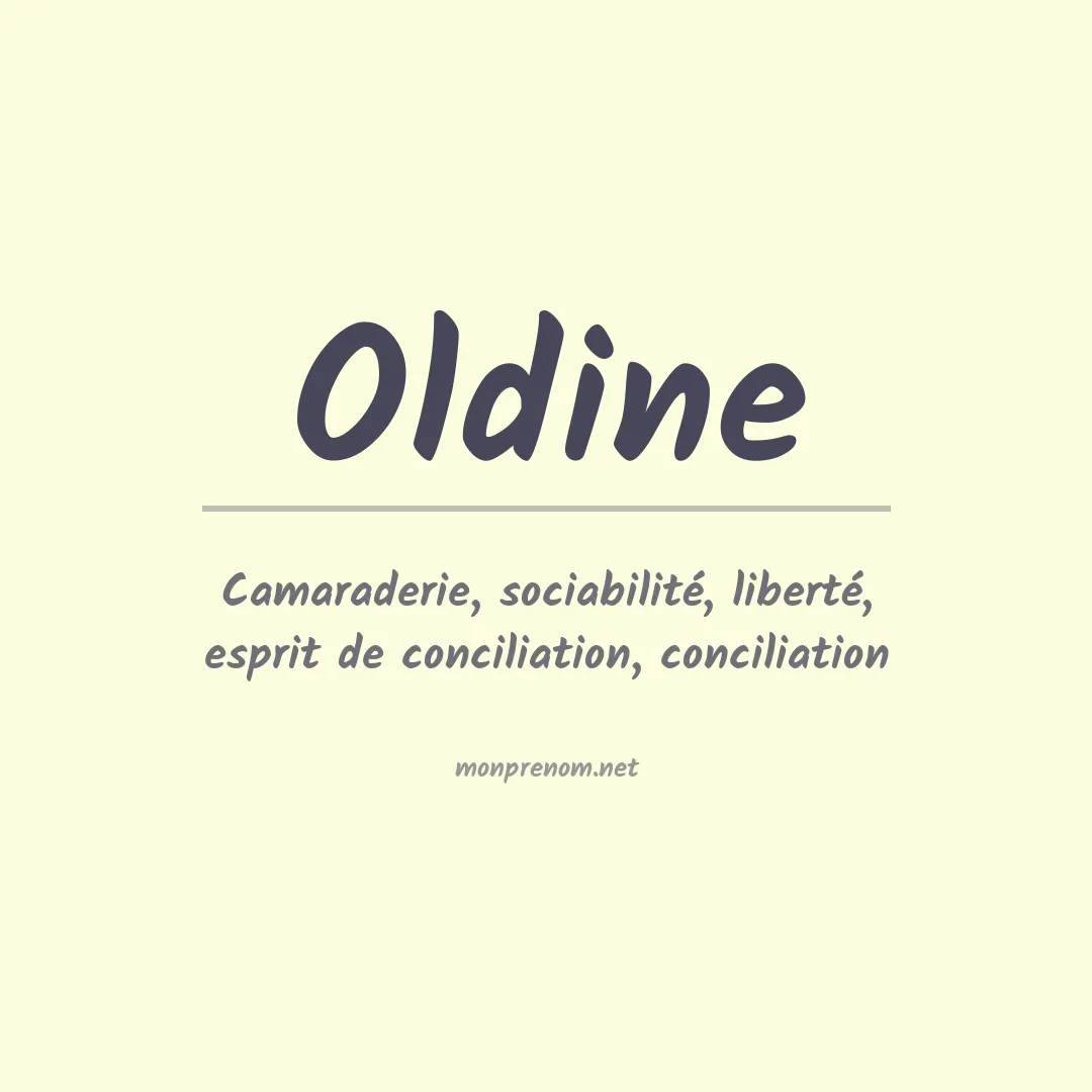 Signification du prénom Oldine
