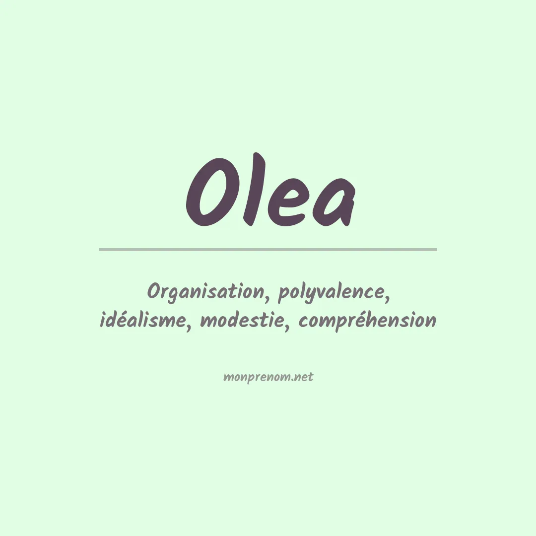 Prénom Olea