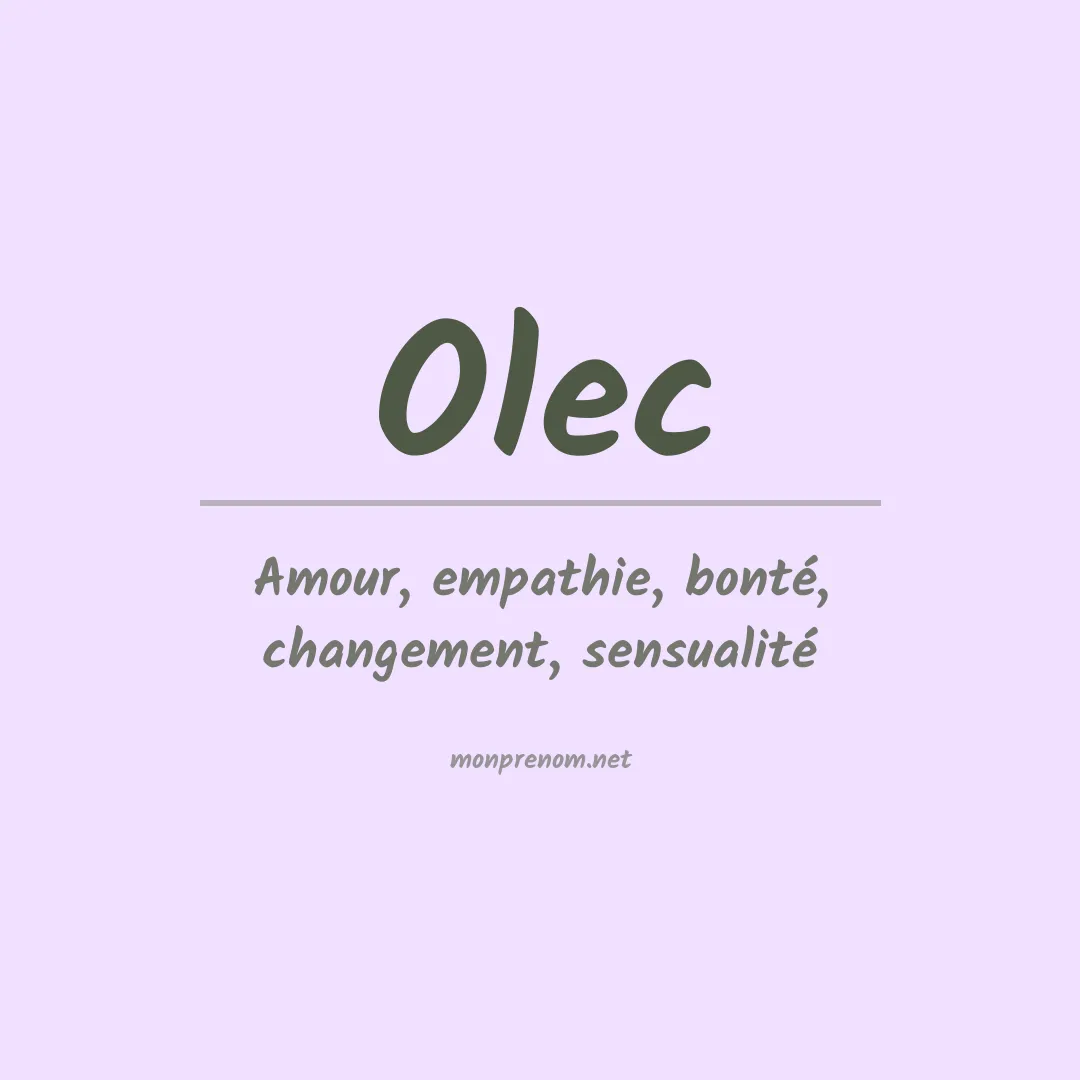 Signification du prénom Olec