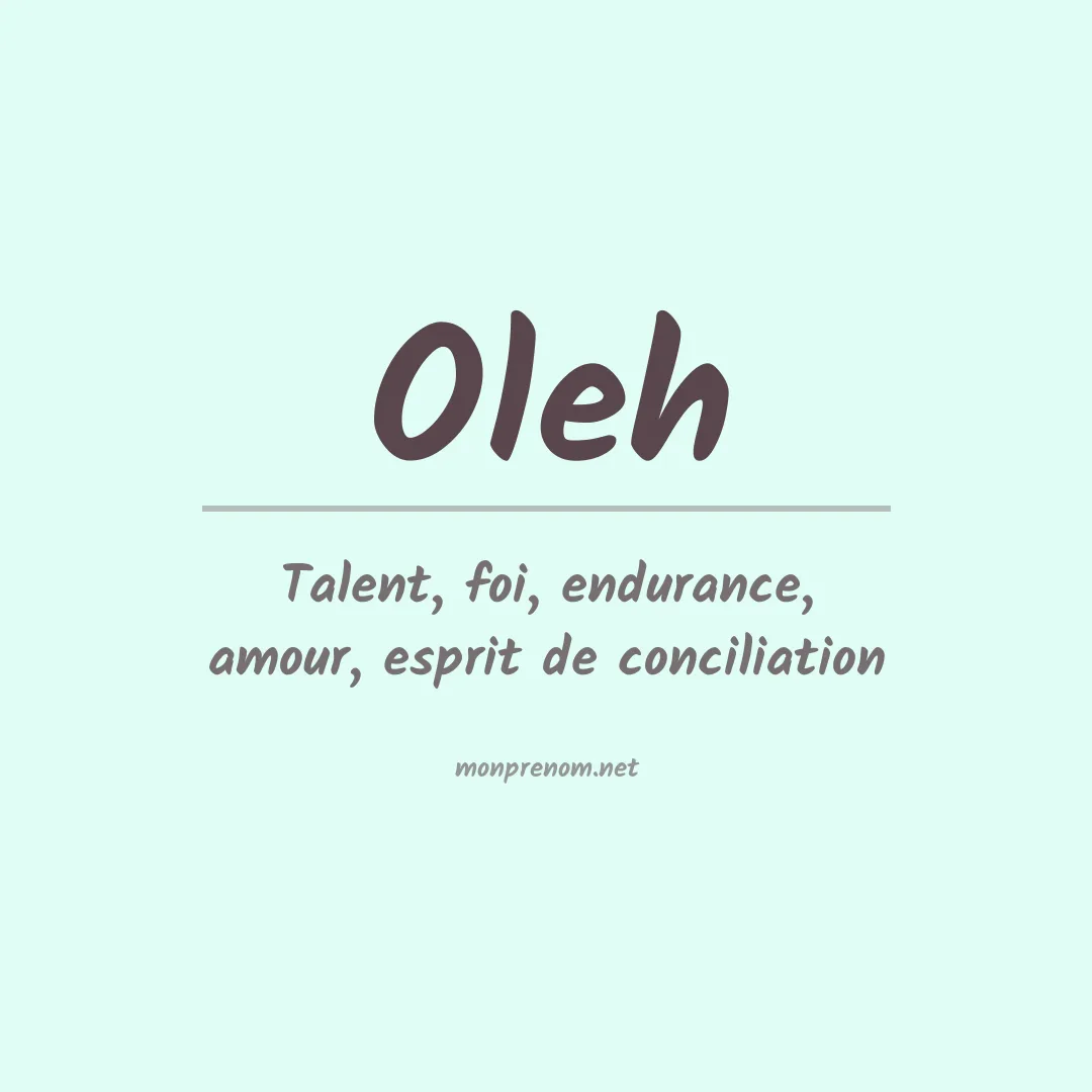 Signification du prénom Oleh