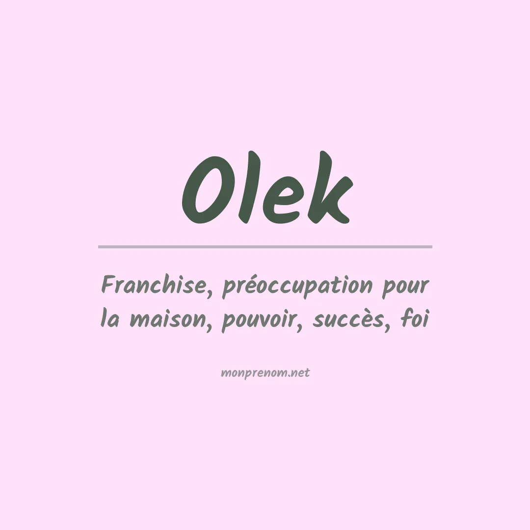 Prénom Olek