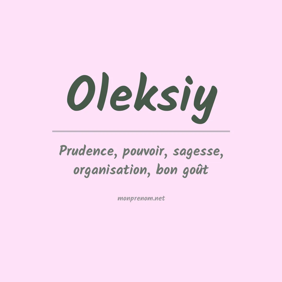 Prénom Oleksiy