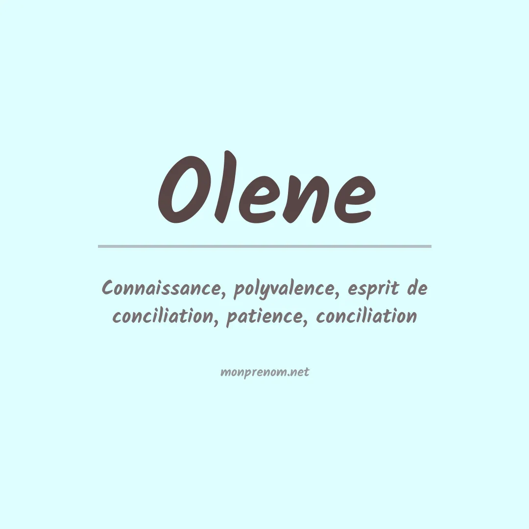 Prénom Olene