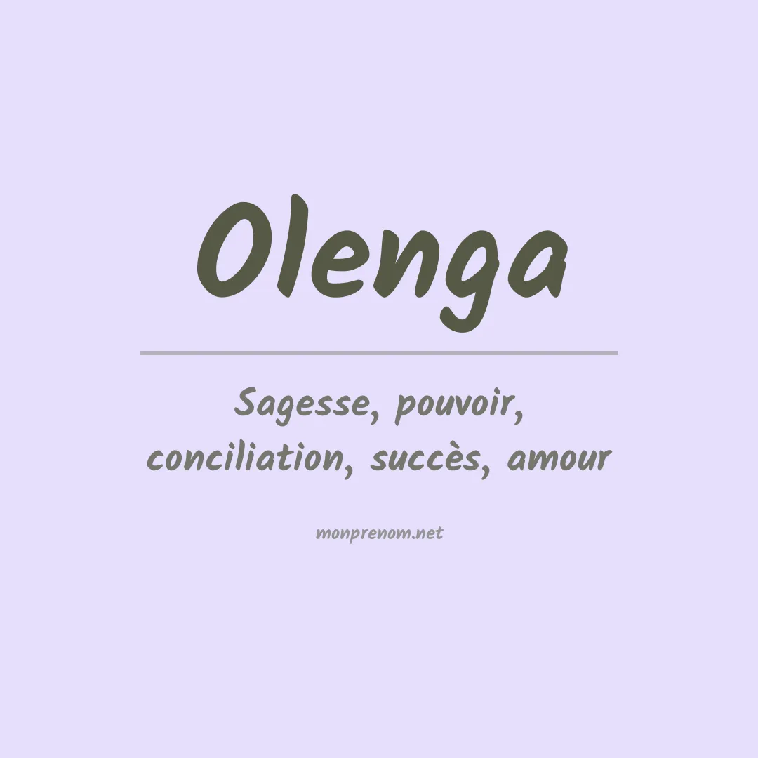 Signification du prénom Olenga