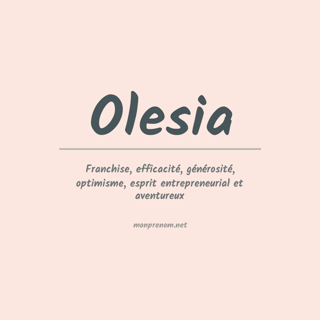 Prénom Olesia