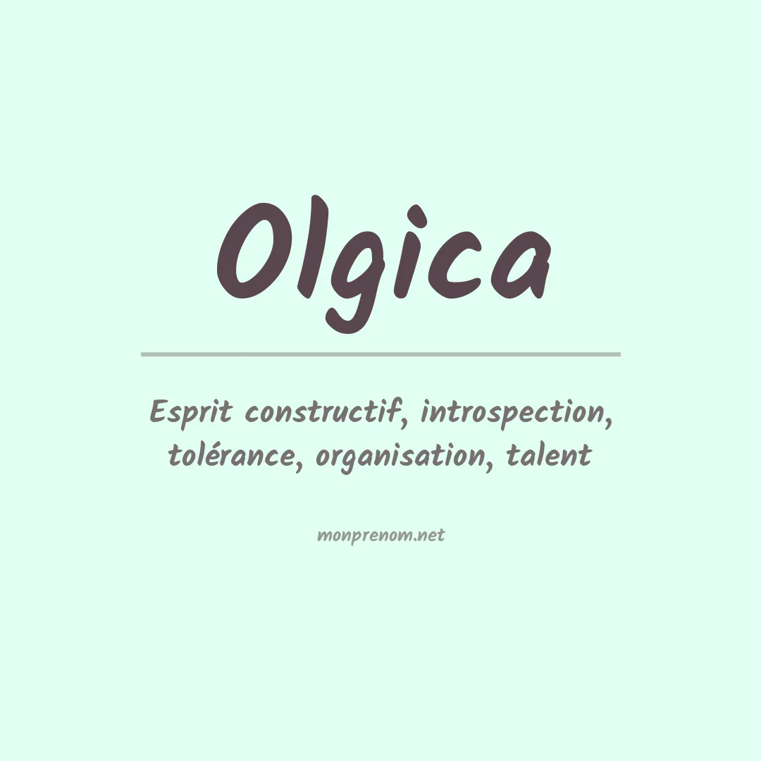 Signification du prénom Olgica