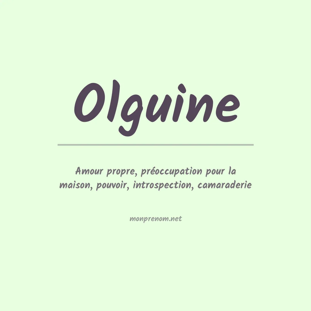 Signification du prénom Olguine